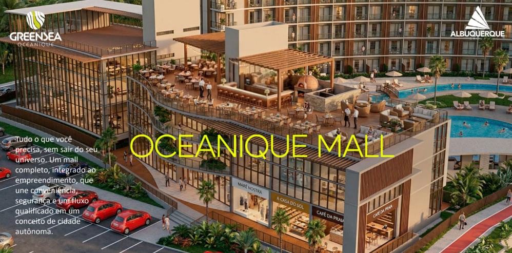 Oceanique Mall - Centro comercial integrado ao empreendimento